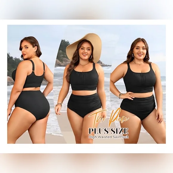 Ribbed High Waisted Bikini #1079 - Picture 12 of 14